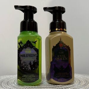 BBW Disney Villains Foaming Hand Soap Maleficent and Evil Queen Set of 2 NWT